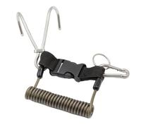 WYYHAA Grigio, ARA Diving Reef Hook - 316 Acciaio Inox Doppio Drift Hook con cordino retrattile a molla e clip a scatto, facile attacco BCD per la sicurezza delle immersioni in grotta o deriva