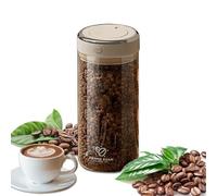 WYYHQO Barattolo Ermetico per Caffè con Coperchio, 1700 ml Contenitore per Chicchi di Caffè Ermetico, Contenitore Trasparente in Vetro con Valvola di Scarico, per Chicchi, Zucchero, Foglie di Tè