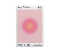 WYYRAB 444 Decorazione da parete con numero angelo, impermeabile, stampa ad alta definizione, adatta per camera da letto, soggiorno, caffetteria, decorazione, senza cornice, stile 50 x 75 cm