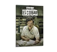 WYYRAB Pablo Escobar- Poster decorativo da parete in tela impermeabile, stampa ad alta definizione, adatto per camera da letto, soggiorno, caffetteria, decorazione con cornice, 40 x 60 cm