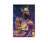 WYYXF Tela Quadro LeBron James Tela Decorativa Wall Art Soggiorno Poster Camera da letto Senza Cornice (30x50cm)