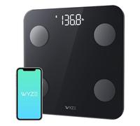WYZE - Bilancia per il grasso corporeo S, bilancia digitale da bagno, analizzatore di composizione corporea, modalità bambino/animale domestico, 180 kg, colore: Nero