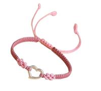 WZBHCZLJ Braccialetti alla moda in tessuto semplice da donna, design a forma di cuore, adatti per feste e appuntamenti
