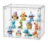 WZCFFF Custodia trasparente per display a 3 livelli, con porta magnetica, per la visualizzazione della bambola e dell'umidità, per la scatola cieca, giocattolo