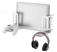 WZCFFF Organizer da scrivania regolabile 3 in 1, a doppio strato, senza foratura, per morsetto, supporto per cuffie e laptop per ufficio e casa, supporto laterale da scrivania