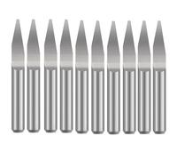 WZFC 10pcs V Forma A Forma Di Pcb Bit Di Incisione Del Fondo Piatto BIT Di Incisione Da 3,175 Mm Cutter Di Fresatura In Carburo 3D,10pcs Grad15x0.1mm