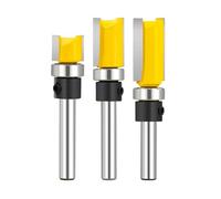 WZFC Bit Dritto 1/4 "gambo Da 3 Pcs Tungsteno In Carburo A Doppio Flauto Router Bit Fresatrice Per Strumento In Legno In Legno