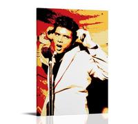 WZHDUDU Poster su tela con copertine di artisti popolari di Cliff Richard, decorazione artistica da parete per camera da letto, 50 x 75 cm, con cornice