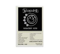 WZLLHA Greatest Hits Blink-182 - Stampa artistica su tela, stile vintage, poster per camera da letto, moderno, decorazione da parete, per bar, carrello, senza cornice, 20 x 30 cm