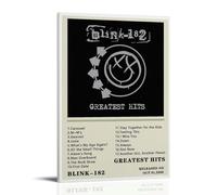 WZLLHA Greatest Hits Blink-182 - Stampa artistica su tela vintage, poster per camera da letto, moderno, decorazione estetica per bar, carrello, decorazione da parete, stile cornice, 20 x 30 cm