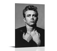 WZLLHA James DeanArt Stampa su tela vintage poster per camera da letto moderna decorazione estetica bar carrello decorazione da parete con cornice, stile 20 x 30 cm