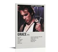 WZLLHA Jeff Buckley GraceArt Stampa su tela vintage poster per camera da letto moderna decorazione estetica bar carrello decorazione da parete con cornice, stile 20 x 30 cm