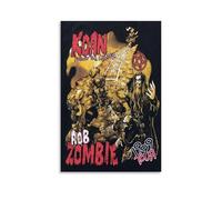 WZLLHA Korn and Rob ZombieArt - Stampa su tela vintage, poster per camera da letto, moderna, estetica, per bar, carrello, decorazione da parete, senza cornice, 50 x 75 cm