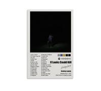 WZLLHA Stampa su tela con scritta "If looks could kill-destroy lonelyart", poster per camera da letto, moderno, decorazione da parete, per bar, carrello, senza cornice, 30 x 45 cm