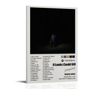 WZLLHA Stampa su tela vintage con scritta "If looks could kill-destroy lonelyart", poster per camera da letto, moderno, decorazione da parete, con cornice, 40 x 60 cm