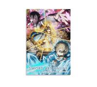 WZLLHA Sword Art OnlineArt - Stampa artistica su tela, stile vintage, per camera da letto, moderna, per bar, carrello, decorazione da parete, senza cornice, 50 x 75 cm