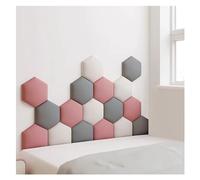 Wzmazingly 17 Pacchi Pannelli Tappezzati, Esagono Autoadesiva Vivaio Decoro Da Parete Imbottito, Anti-collisione 3D Montaggio A Parete Imbottitura Parete Testiera (Color : D, Size : 180x105cm)