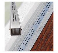 Wzmazingly Canale Di Scolo Stretto Per Esterni, Rettangolare Kit Di Drenaggio A Trincea In Acciaio Inox 304, Griglia Scolo Acqua Piovana Per La Raccolta E L'evacuazione Delle Acque Piovane(100x3.5x5cm