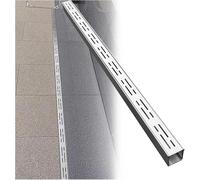 Wzmazingly Canaletta di Scolo Acqua Carrabile Sottile in Acciaio Inox, Outdoor Stretto Canale di Drenaggio con Griglia E Fessure, Lineari Canaletta Scolo Acqua Piovana per Giardino(100x5x3cm)