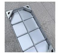Wzmazingly Chiusino Invisibile In Acciaio Inox 304, Rettangolare Da Incasso Coperchio Per Fossa Settica Con Gancio Di Sollevamento E Base, Per Vialetti/Giardini(40x80cm)