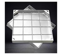 Wzmazingly Copertura Pozzetto Coperchio Per Tombino Piazza, Coperchio Per Camera Di Ispezione In Acciaio Inox 304 Con Base, Per Fossa Settica, Giardino, Pavimentazione, Vialetto(70x70cm)