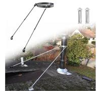 Wzmazingly Kit Di Supporto Per Camino Da Tetto In Acciaio Inox 304, Supporto Per Tubo Stufa A 2 Gambe, Con Stabilità Al Vento E Alla Neve(Diameter 8cm)