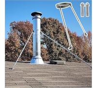 Wzmazingly Kit Staffe Per Tetto, Staffe Di Supporto Per Tubi Del Camino In Acciaio Inox 304 Per Tubi Della Stufa, Resistenti A Vento E Neve(Diameter 16cm)