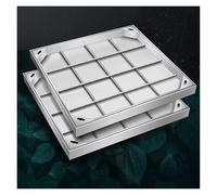 Wzmazingly Rettangolare Chiusino E Telaio In Acciaio Inox, Sostituzione Pozzetto Di Ispezione Nascosto Coperchio Per Fossa Settica, Per Terrazza Garage Cantine(45x45cm)
