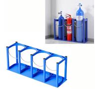 Wzmazingly Supporto In Acciaio Per Bombole Di Ossigeno, Supporto Commerciale Per Bombole Di Gas Di Piccole Dimensioni Da 4-5 L, Per Bombole Di Ossigeno/propano/CO2/azoto(Blue,4 bottle)