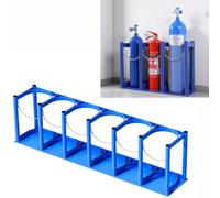 Wzmazingly Supporto In Acciaio Per Bombole Di Ossigeno, Supporto Commerciale Per Bombole Di Gas Di Piccole Dimensioni Da 4-5 L, Per Bombole Di Ossigeno/propano/CO2/azoto(Blue,6 bottle)