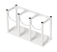 Wzmazingly Supporto Per Bombole Di Ossigeno, Struttura In Acciaio Resistente Con Catena Di Sicurezza Per Bombole Di Ossigeno E CO2, Soluzione Di Stoccaggio Per Officina E Garage(White,L-57cm)