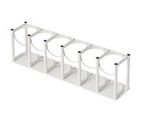 Wzmazingly Supporto Per Bombole Di Ossigeno, Struttura In Acciaio Resistente Con Catena Di Sicurezza Per Bombole Di Ossigeno E CO2, Soluzione Di Stoccaggio Per Officina E Garage(White,L-111cm)