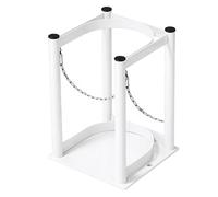 Wzmazingly Supporto Per Bombole Di Ossigeno, Struttura In Acciaio Resistente Con Catena Di Sicurezza Per Bombole Di Ossigeno E CO2, Soluzione Di Stoccaggio Per Officina E Garage(White,L-21cm)