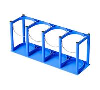 Wzmazingly Supporto Per Bombole Di Ossigeno, Struttura In Acciaio Resistente Con Catena Di Sicurezza Per Bombole Di Ossigeno E CO2, Soluzione Di Stoccaggio Per Officina E Garage(Blue,L-75cm)
