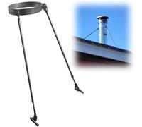 Wzmazingly Supporto Per Canna Fumaria, Kit Di Rinforzo Per Tetto In Acciaio Inossidabile, Resistente Alla Neve E Al Vento Staffa Per Canna Fumaria, Migliora La Stabilità(Diameter 12cm)