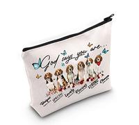 WZMPA Beagle Dog Cosmetic Makeup Bag Beagle Lover Gift Dio dice che sei unico speciale adorabile prezioso forte Beagle Zipper Pouch Bag per donne ragazze, Dio dice Beagle, Vestibilità