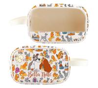 WZMPA Beauty case per cosmetici con cane e vagabondo, idea regalo per fan di Bella Notte, con cerniera, Bella Notte Tmb, Vestibilità