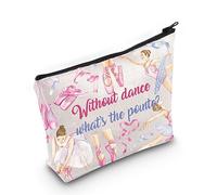 WZMPA Borsa cosmetica ballerina regalo senza balletto What the Pointe Makeup Zipper Pouch Bag per insegnante di danza studente, senza balletto, Vestibilità