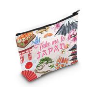 WZMPA Borsa cosmetica da viaggio in Giappone Regalo souvenir in Giappone Portami al Giappone Sacchetto con cerniera Regalo di cultura giapponese, Prendi il Giapp, Vestibilità