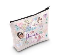 WZMPA Borsa per trucco cosmetico con ballerina regalo per amanti della danza Born To Dance Makeup Zipper Pouch Bag per insegnante di danza, Born To Dance F, Vestibilità