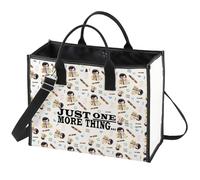 WZMPA Detective TV Show Tote Bag Murder Show Fan Gift There's Just One More Thing Crime Borsa della spesa riutilizzabile Killer Merchandise, Solo un'altra cosa Bg, medium
