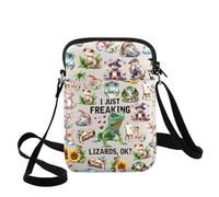 WZMPA Divertente borsa a tracolla con lucertole regalo per gli amanti dei lucertole I Just Freaking Love Lizards OK Borsa a tracolla lucertola rettili merch, Io solo Freaking Cb, medium