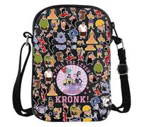 WZMPA Divertente borsa a tracolla Kronk & Yzma Villain Yzma fan regalo tirare la leva Yzma borsa a tracolla per gli appassionati di film, Tirare la leva Kronk Bl Cb, medium