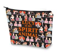 WZMPA Divertente borsa per cosmetici Lucy Fans Lucy TV Show Fan regalo Lucy Is My Spirit Animal Zipper Pouch Makeup Bag per i fan della serie TV, LUCY Spirit F Bl, Vestibilità