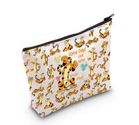 WZMPA Divertente borsa per il trucco con tigre ispirata alla tigre, idea regalo "Some Days Look Better Upside Tiger" con cerniera, Alcuni giorni Tiger F, Vestibilità