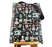 WZMPA Divertente borsa per il trucco da cucito per macchina da cucire regalo strumenti da cucito in tela con cerniera borsa da sarta quilters regalo