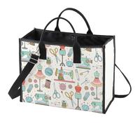 WZMPA Divertente borsa per il trucco da cucito per macchina da cucire regalo strumenti da cucito in tela con cerniera borsa da sarta quilters regalo