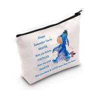 WZMPA Eeyore - Trousse per cosmetici per i fan del cinema, idea regalo per i fan del film, con scritta "You are Braver Stronger Smarter Than You Think", con cerniera, Sempre Ih-Oh, Vestibilità