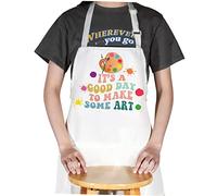 WZMPA Grembiule con tasche per artisti e pittori, regalo per insegnanti d'arte, con scritta It's a Good Day to Make Art, regolabile, per studenti amanti dell'arte, taglia M