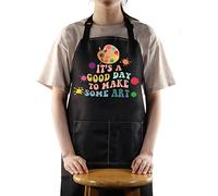 WZMPA Grembiule con tasche per artisti e pittori, regalo per insegnanti d'arte, grembiule regolabile per studenti amanti dell'arte, grembiule per fare arte